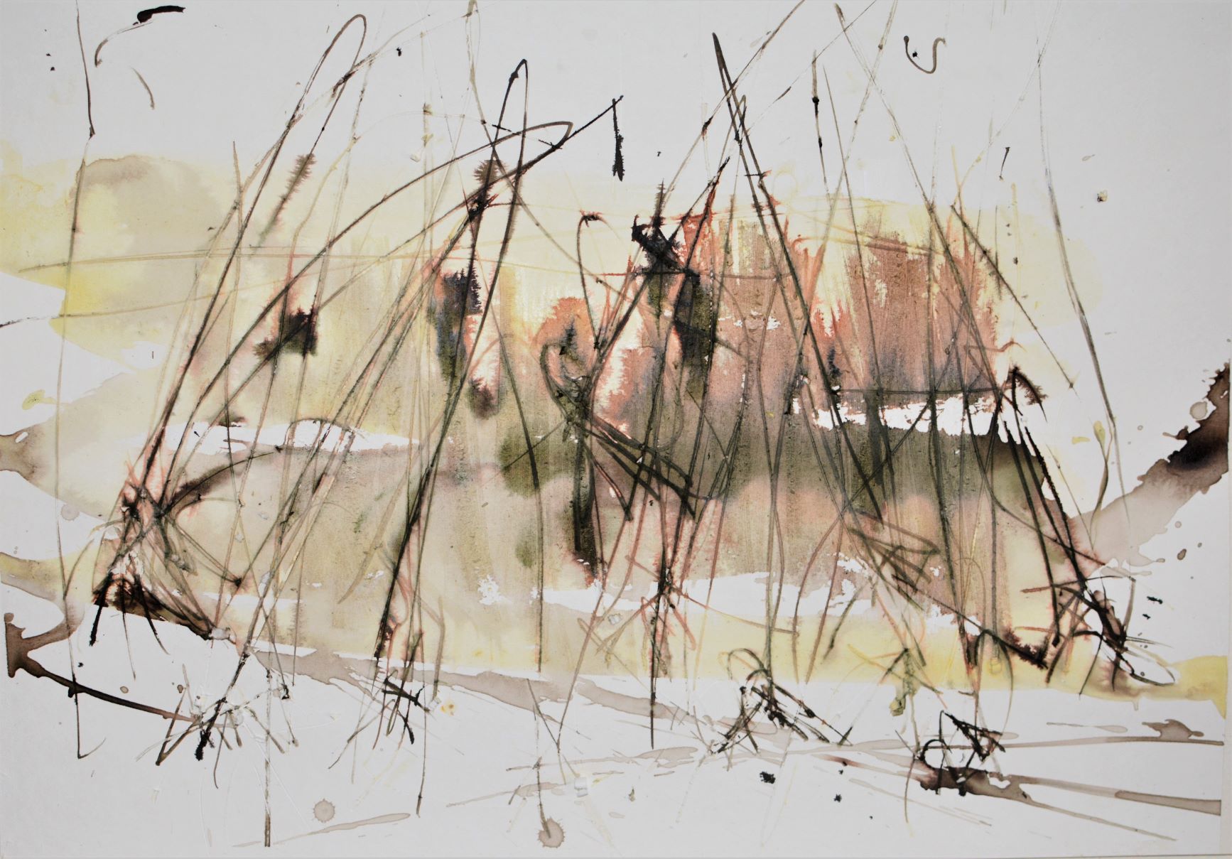 abstract art, ink painting, lyrical abstraction, abstract expressionism, german contemporary art, dresden local art