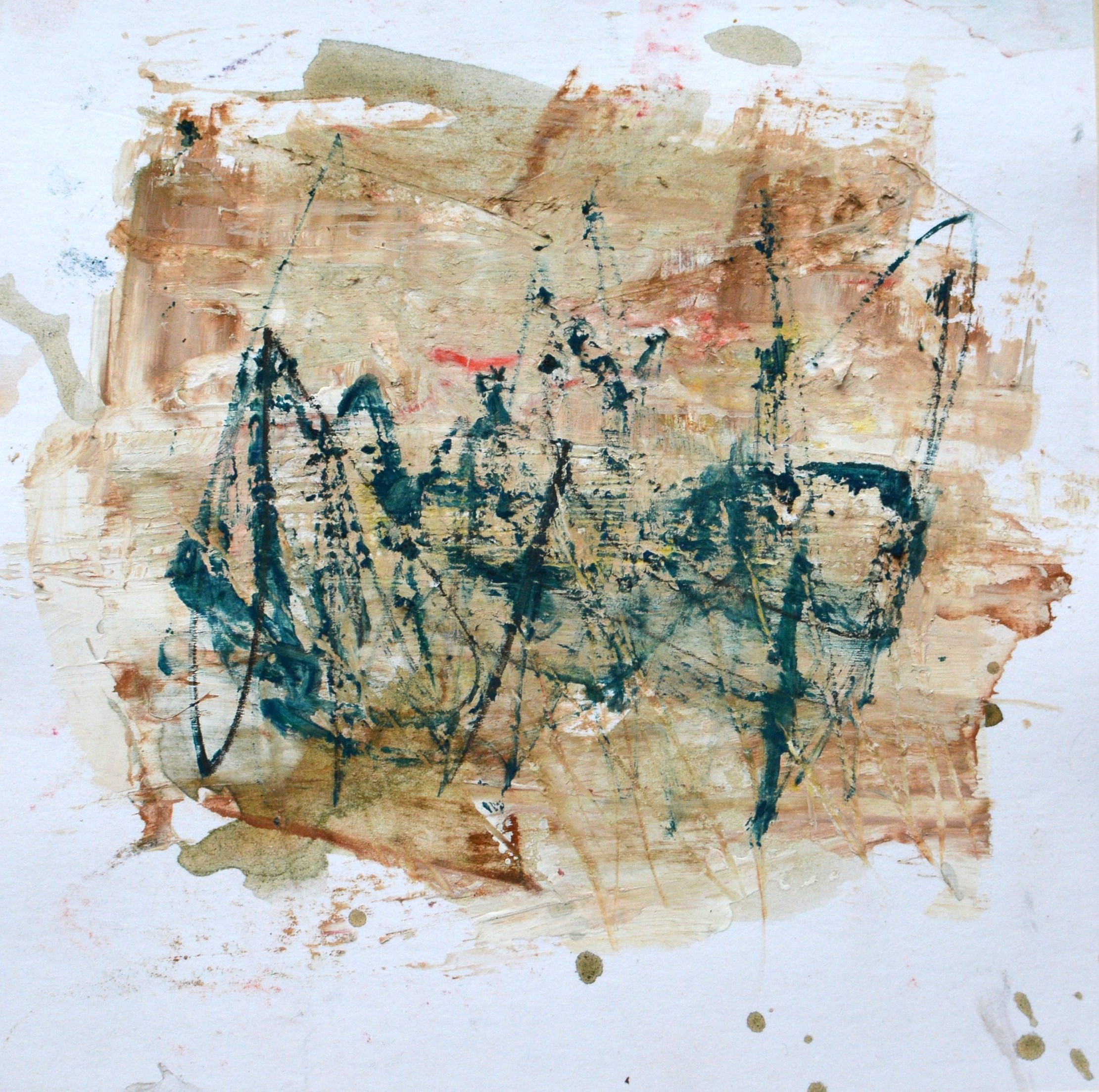 uk-art 25, abstract landscape , mixed media on paper